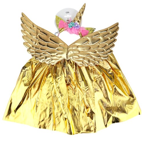 Set 3 pièces Licorne GOLDY OR tutu+aile+tiare thumbnail 4