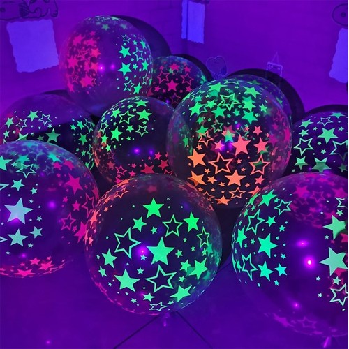 10 Ballons 30 cm FLUO NEON UV STAR thumbnail 4