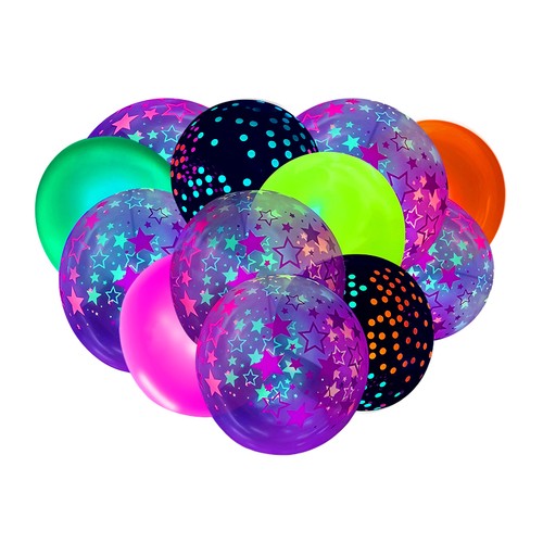 Kit 40 Ballons 30 cm FLUO NEON UV thumbnail 5