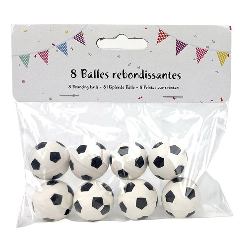 8 BALLES REBONDISSANTES 2.5 CM  FOOTBALL thumbnail 6