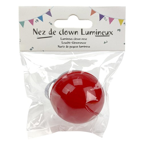 Nez de clown LED 4 X 3.7 CM vendu avec piles thumbnail 4