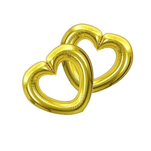 Ballon foil COEUR OR 82 X 75 cm thumbnail 4