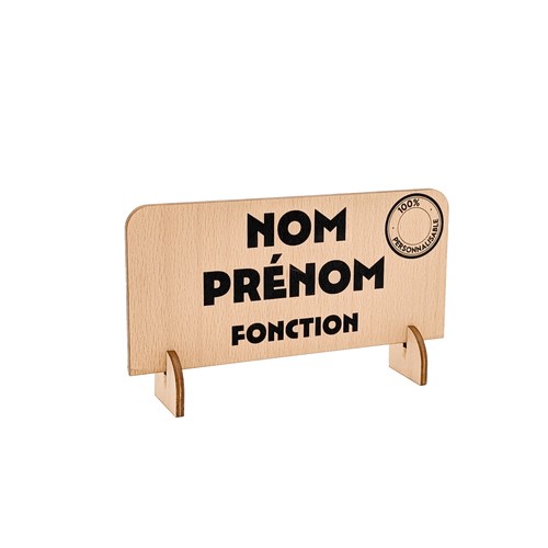 Chevalet porte nom en bois pour le bureau - 1