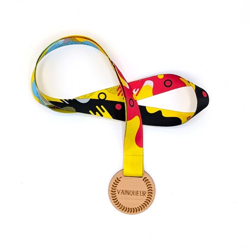 Médaille en bois - Petit format (Ø 5 cm) - 1