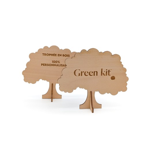 Mini Trophée en Bois - Forme Arbre - 1