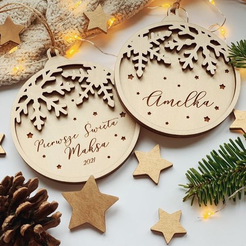 Boule de Noël en bois Made in France - 3