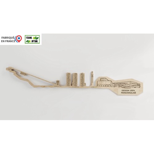 Skyline en bois Made in France personnalisé