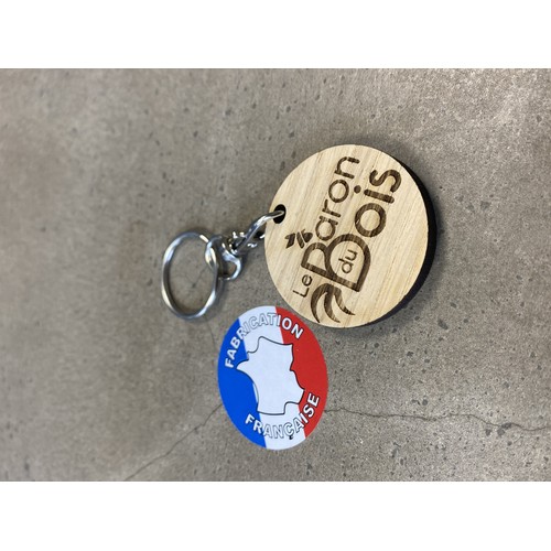 Porte-clés en chêne personnalisé Made in France