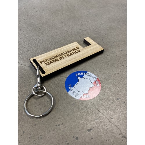 Porte-clés support téléphone en bois Made in France 🇫🇷 - 2
