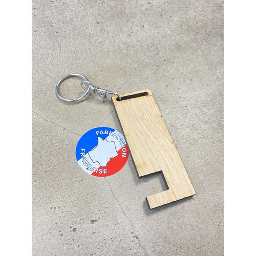 Porte-clés support téléphone en bois Made in France 🇫🇷 - 3