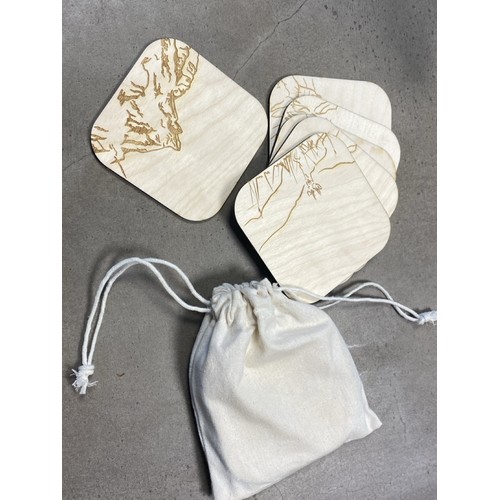 Lot dessous de verre en bois Made in France 🇫🇷 - 4