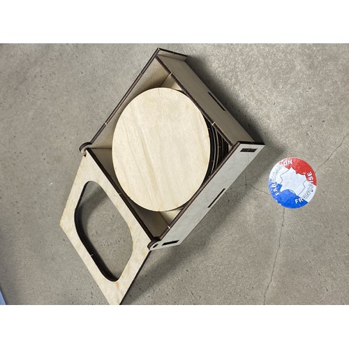 Lot dessous de verre en bois Made in France - 5