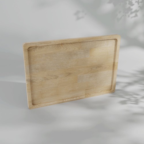 Plateau de service en hêtre avec rebords Made in France 🇫🇷 - 1