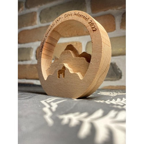 Trophée personnalisé sur mesure en relief Made in France