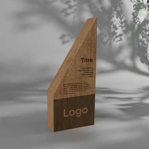 Trophée en bois sur mesure Made in France personnalisé
