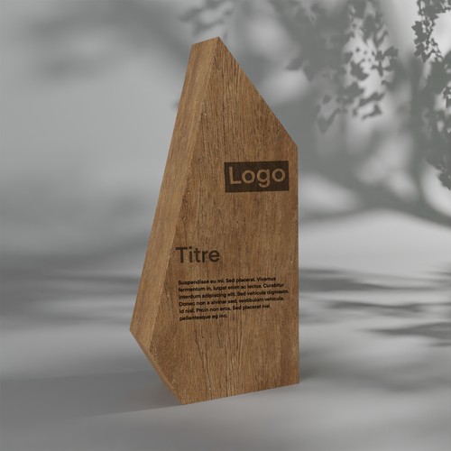Trophée en bois sur mesure Made in France personnalisé