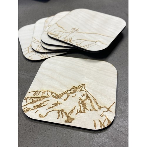 Dessous de verre en peuplier Made in France 🇫🇷 - 1