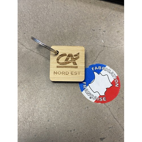 Porte-clés carré en chêne Made in France 🇫🇷 - 1