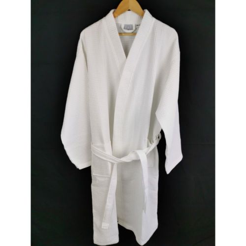Peignoir de bain nid d'abeille kimono