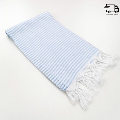 Fouta paréo de plage 100% coton