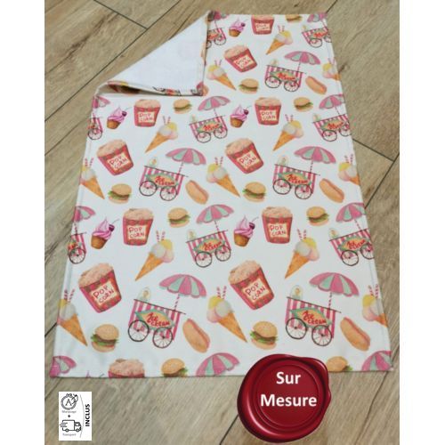 Serviette de mains, visage et cuisine en éponge velours polyester impression quadri sublimation
