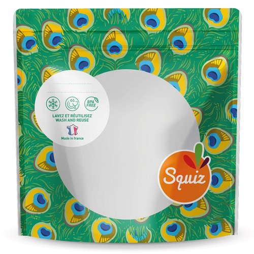 Sac à gouter Paon fermeture type scratch - 2