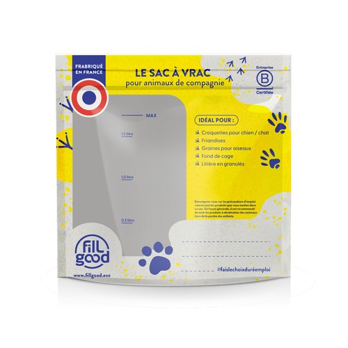 Sac à vrac doseur réutilisable Modèle scratch Animaux de Compagnie - 2