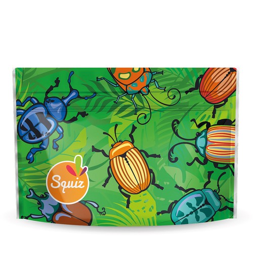 Sac à goûter Insectes fermeture type scratch personnalisé