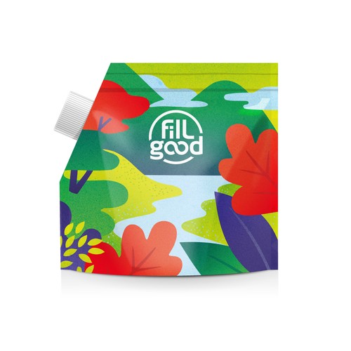 Sac à vrac doseur réutilisable personnalisé Modèle Gros Bouchon et Zip pour Produits Alimentaires
