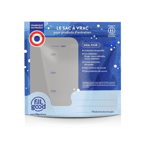 Sac à vrac doseur réutilisable Produits d'Entretien Modèle Zippé - 2