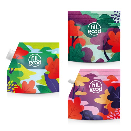 Lot de 3 Sacs à vrac doseurs réutilisables Modèle Gros, Petit Bouchon et Zip personnalisé