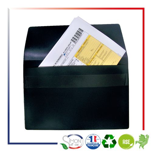 POCHETTE LOCATION DE VÉHICULE - PERSONNALISATION 1 COULEUR
Grande contenance
Fermoir avec passant PVC - 1