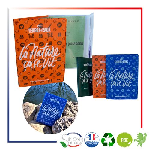 ETUI SPÉCIAL LOISIRS PERMIS CHASSE / CARTE PÊCHE PERSONNALISATION 1 A 4  COULEURS