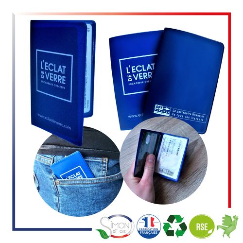 ETUI CARTES 2 VOLETS + POCHES TICKETS - IMPRESSION 1 COULEUR OU QUADRI - 1