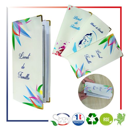 COUVERTURE PVC
POUR LIVRET DE FAMILLE- PERSONNALISATION 100% QUADRI - 1