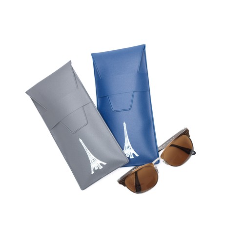 ETUI A LUNETTES FERMOIR AVEC PASSANT MONO-MATERIAU - PERSONNALISATION LOGO 1 COULEUR SUR RABAT - 2