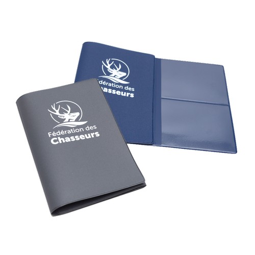 PROTÈGE PERMIS DE CHASSE / CARTE PÊCHE -  PERSONNALISATION 1 A 4  COULEURS - ÉCO-CONÇUE - 1