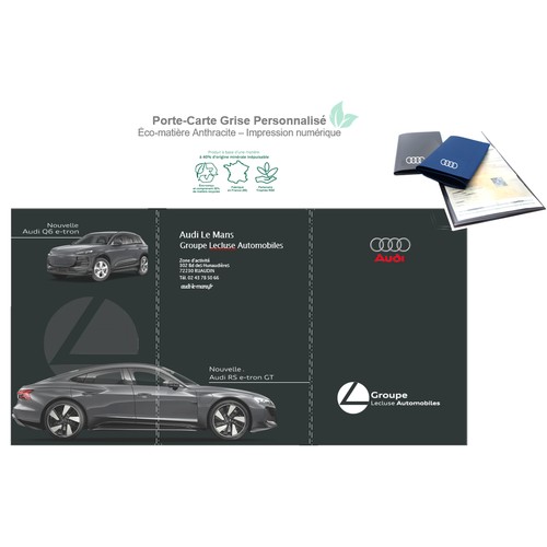 PROTEGE CARTE GRISE 3 volets
AUTO / MOTO
ÉCO-CONÇU
100% personnalisable - 2