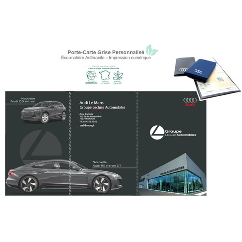 PROTEGE CARTE GRISE 3 volets
AUTO / MOTO
ÉCO-CONÇU
100% personnalisable - 3