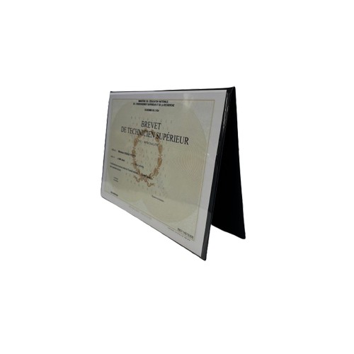 PORTE-DIPLOME 2 VOLETS
Matière Gomme Soft PVC 
Élégant et résistant ! - 3