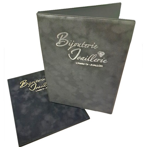 POCHETTE BIJOUTERIE "2 en 1"
Tapis velours de présentation de bijoux.
+ Registre documents - 2