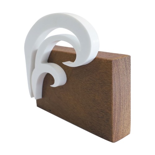 Trophée en bois et acrylique 20x10cm avec gravure laser thumbnail 9