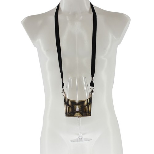 Porte-verre lanyard grand format - polyester fullcolor thumbnail 4