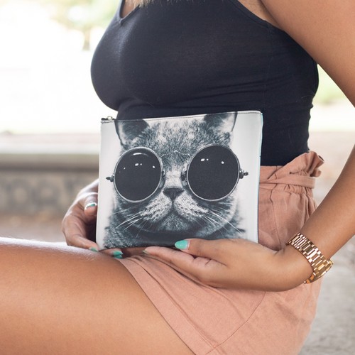 Pochette modele A5 - simili cuir full color