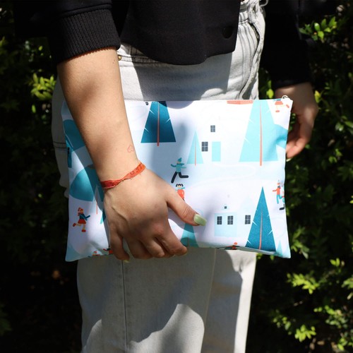 Sac en polyester A4 RPET avec impression en quadrichromie