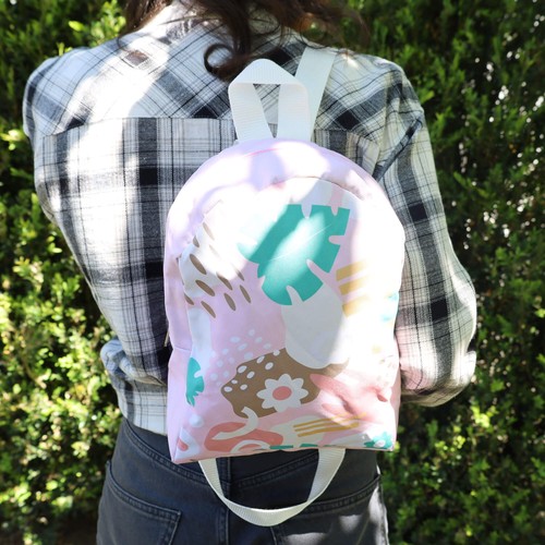 Petit sac à dos en polyester RPET avec impression en quadric thumbnail 10