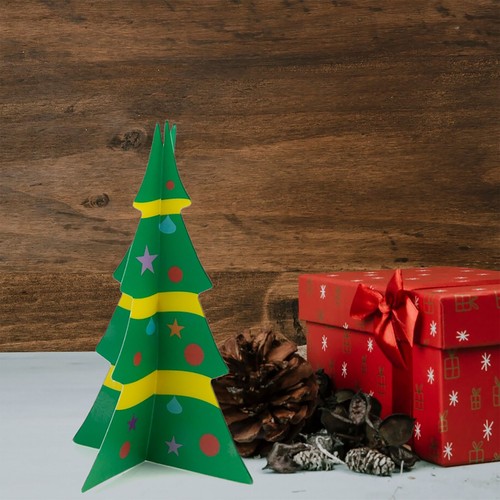 Sapin deNoël 20cm imprimé couleur 2 faces