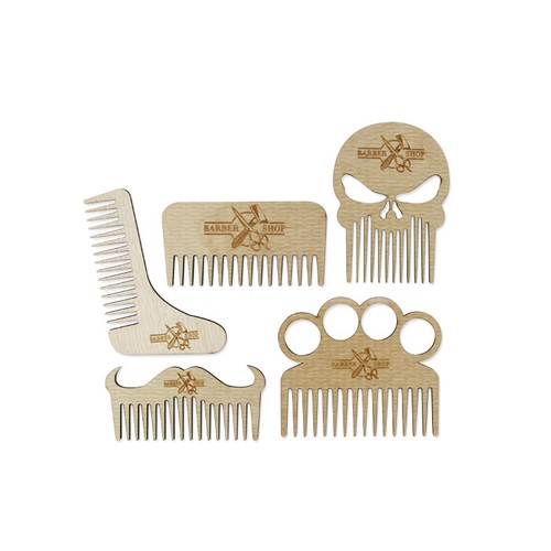 Peigne en bois gravé au laser thumbnail 8