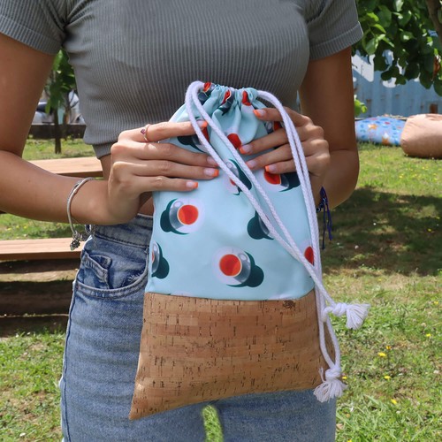 SAC EN POLYESTER ET CADRES EN LIÈGE INCLUS