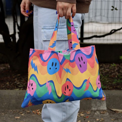 SAC AVEC ANSES EN COTON. IMPRESSION TOTALE INC